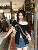 Plus Size Off-Shoulder Short-Sleeve Slimming Blouse for Women - 2026 Summer Collection
