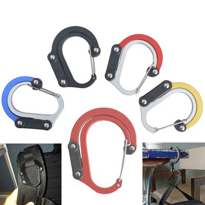 Hybrid Gear Clip - Karbinhake Roterande Krok Clip Icke-låsande Starka Clips för Camping Fiske Vandring Rese Ryggsäck Ut