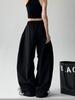 Spring American Letter Embroidered Cargo Pants With Wrinkle Effect For Teenagers