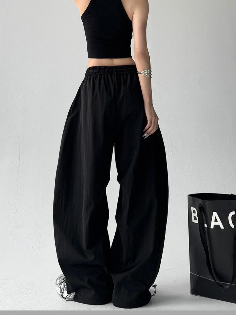 Spring American Letter Embroidered Cargo Pants With Wrinkle Effect For Teenagers