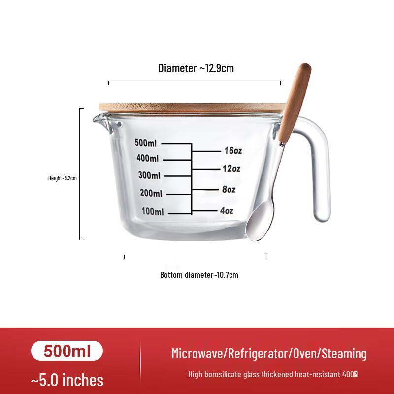 Heat-Resistant Glass Measuring & Mixing Bowl Set