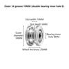 304  U Groove Bearing Wheel Smooth Pulley Roller for Cable Guide Track Sliding Door Wardrobe