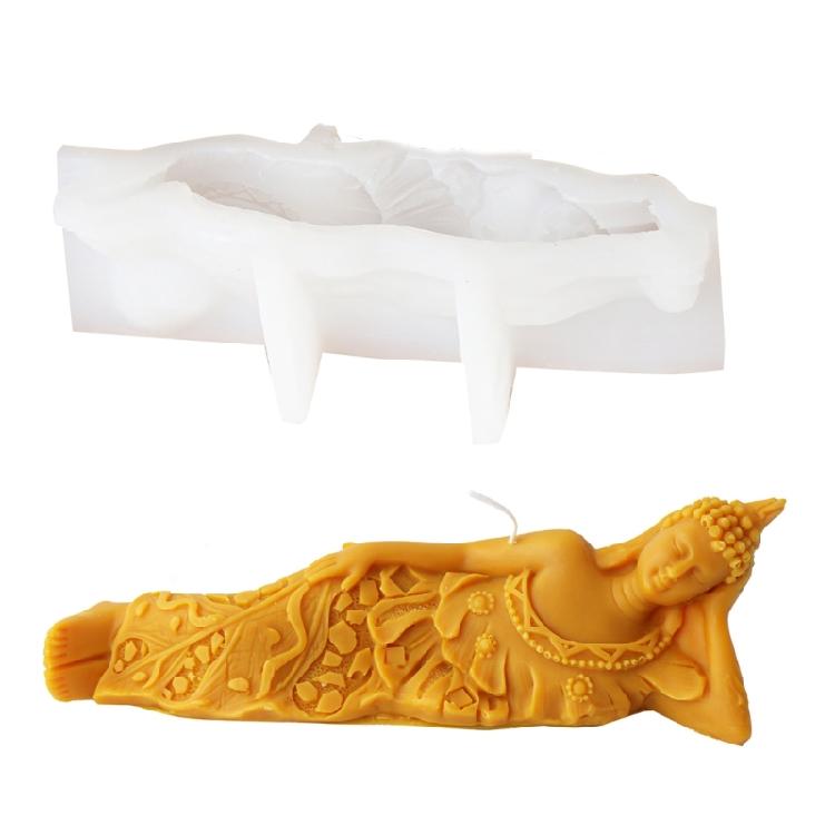 Unique Silicone Candle Moulds Soap Molds Buddhas Shape Hand-Making Mold Candle Accessaries Suitable for Making Candle