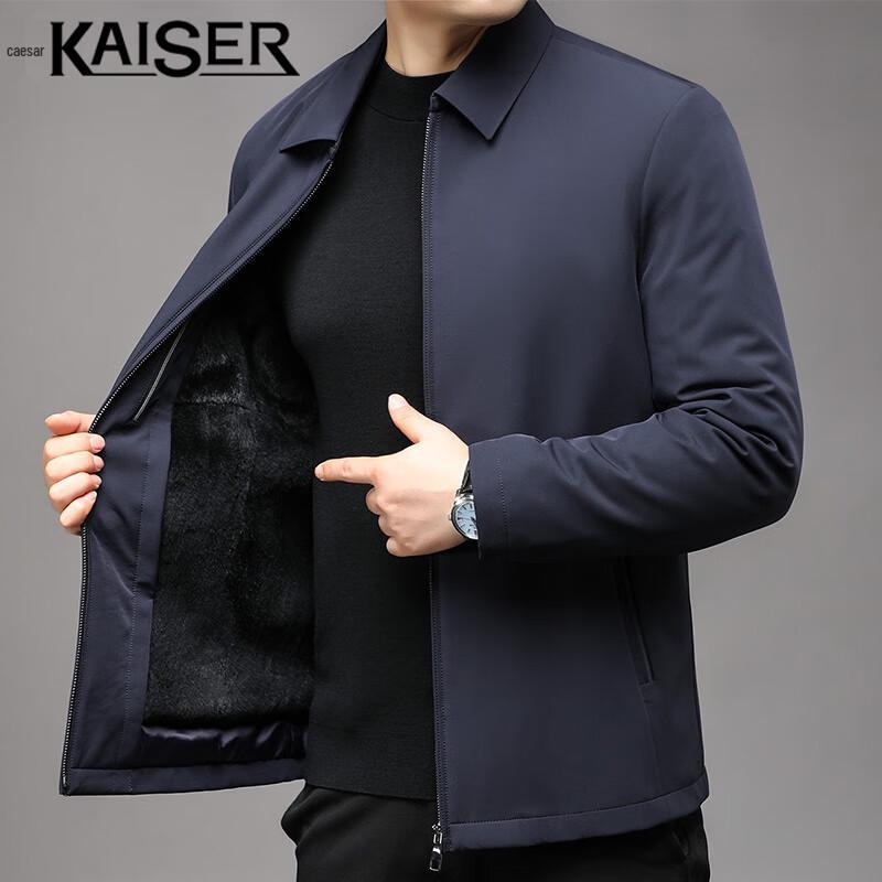 

Caesar Men s Winter Warm Rabbit Fur Lined Jacket XL