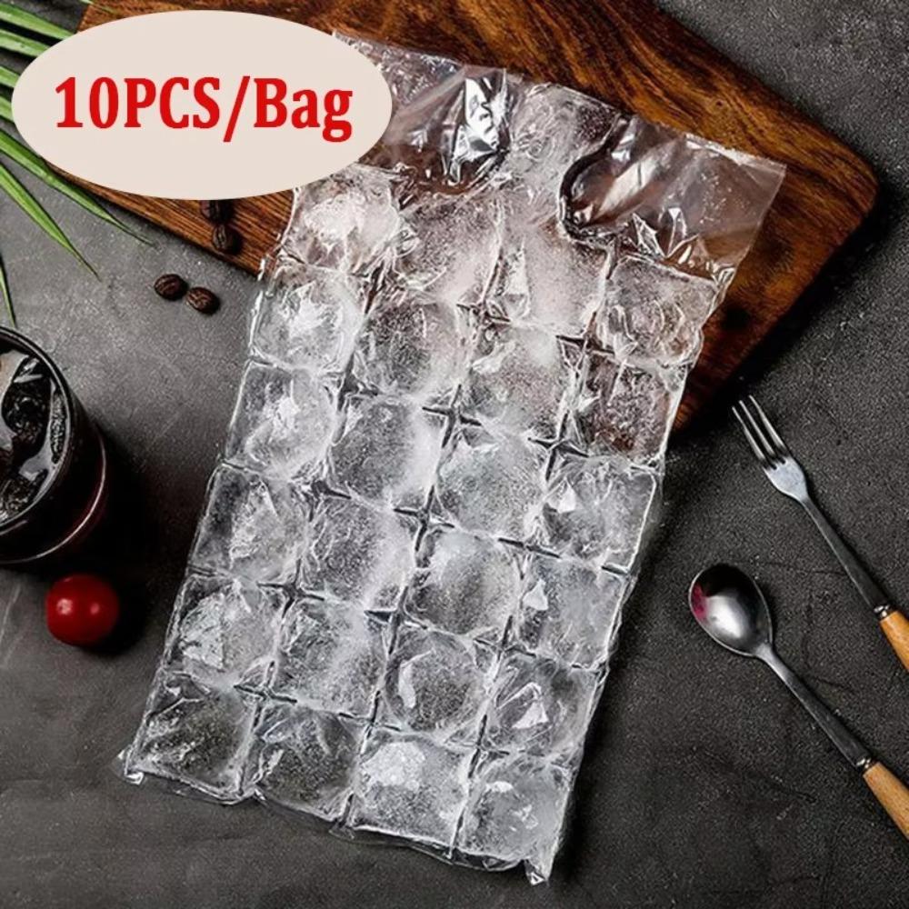 10PCS Edible Frozen Ice Cube Bags Portable Faster Freezing Ice Maker New Ice Mould DIY Drinking