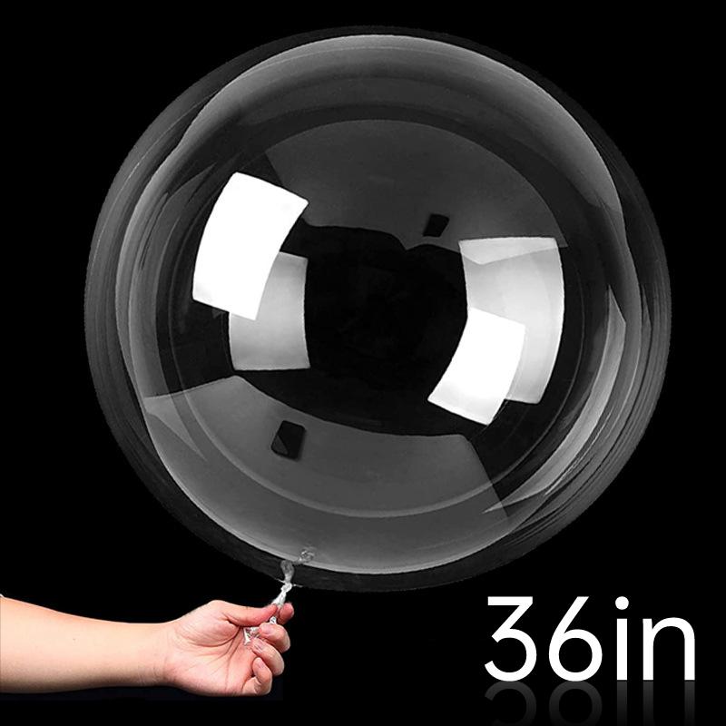 10pcs 10-36inch Transparent Bobo Bubble Balloon Clear Inflatable Air Helium Globos Wedding Birthday Party Decoration Baby Shower
