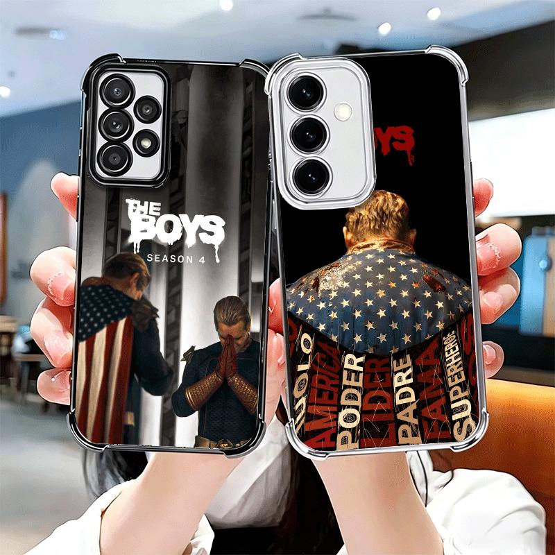 Custodia per Telefono The Boys H-Homelander Placcata Per Samsung A17 A07 A37 A57 A16 A56 A15 A55 A14 A54 A13 A53 A26 A36 A25 A35 A24 A34 A23