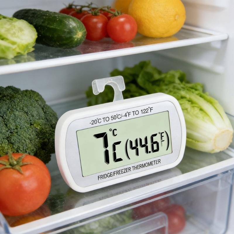 Wasserdichtes Kühlschrank-Temperaturgerät Mit Magnetischer Befestigung Hoher Niedriger Gradanzeiger Für Kühlbox Und Kühlschrank Großer Bildschirm