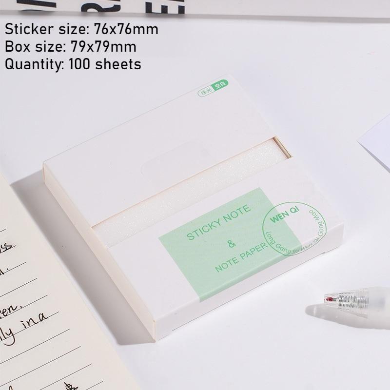 100sheets Pearlescent Color Posits Sticky Notes Pads Paper Stickers Posted It Notebook Memo Notepad Pull-out Message Sticker