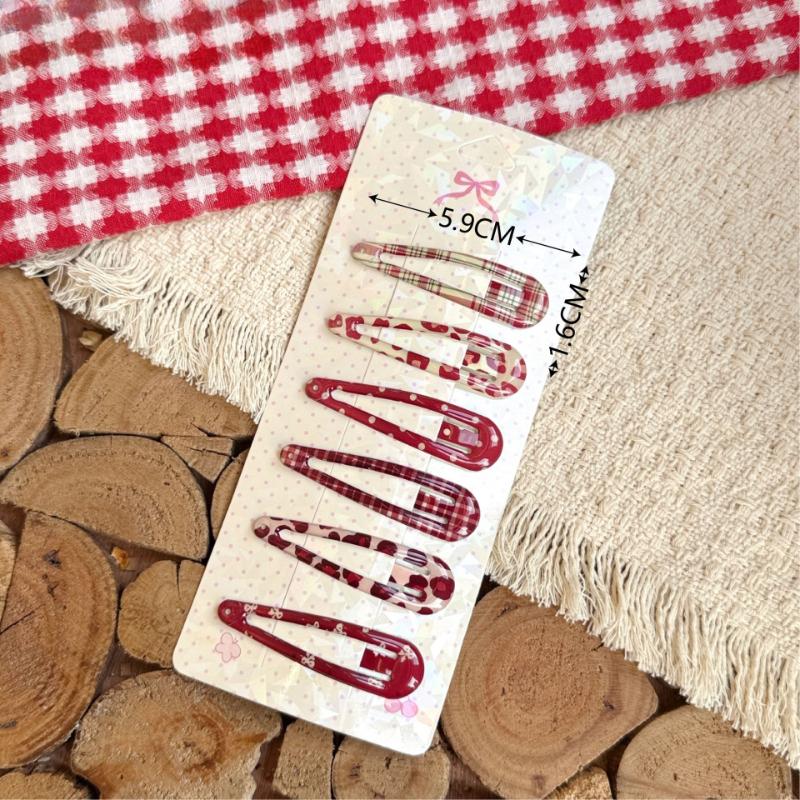 Lot de 6 Pinces BB Imprimé Fruits pour Cheveux Fillettes Frange Côté Pinces à Cheveux Enfants Pinces à Cheveux Carreaux Barrettes Accessoires de Cheveux