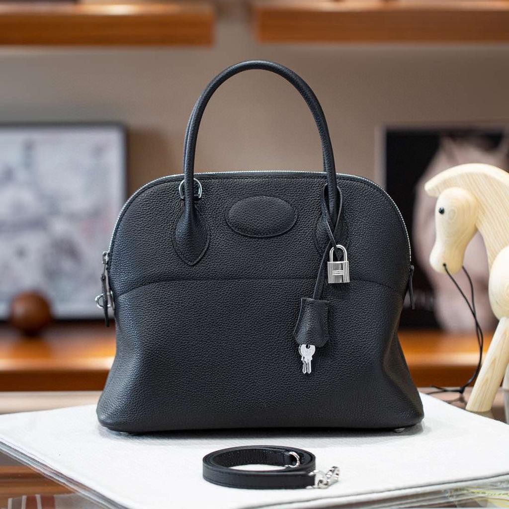 Bolsa Tote Grande Bao Yanqiu 31cm Couro de Vaca Camada Cabeça Cinco Ouros Couro de Vaca Feito à Mão Ntogo Couro Genuíno Bolsa de Mão Bolsa de Couro Único Para Mulheres