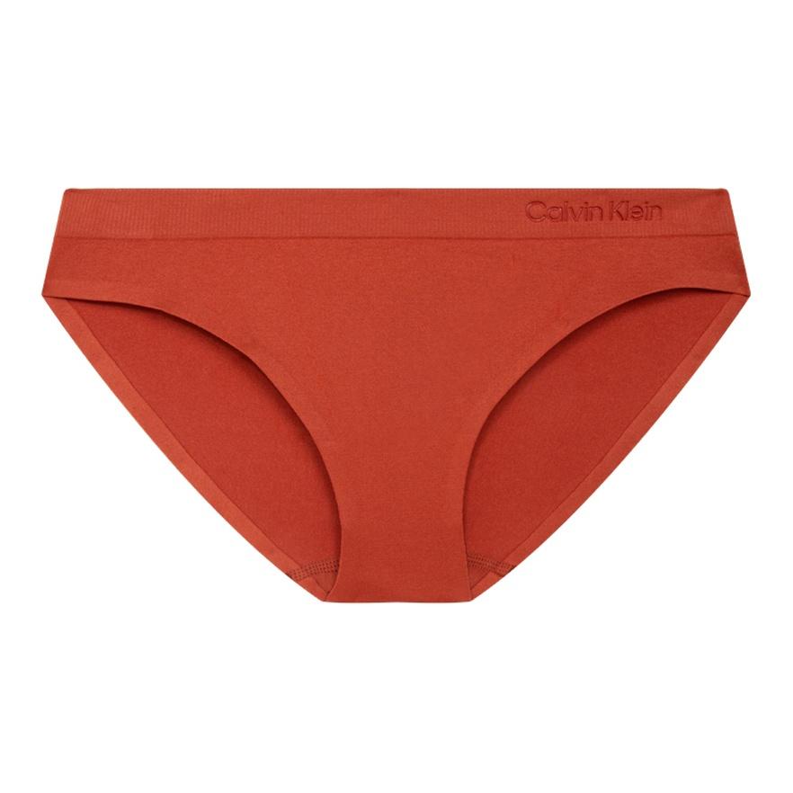 Calvin Klein Minimalist Letter Waist Cotton Triangle Bikini Women underwear Sunset-Red QF6882XAU S