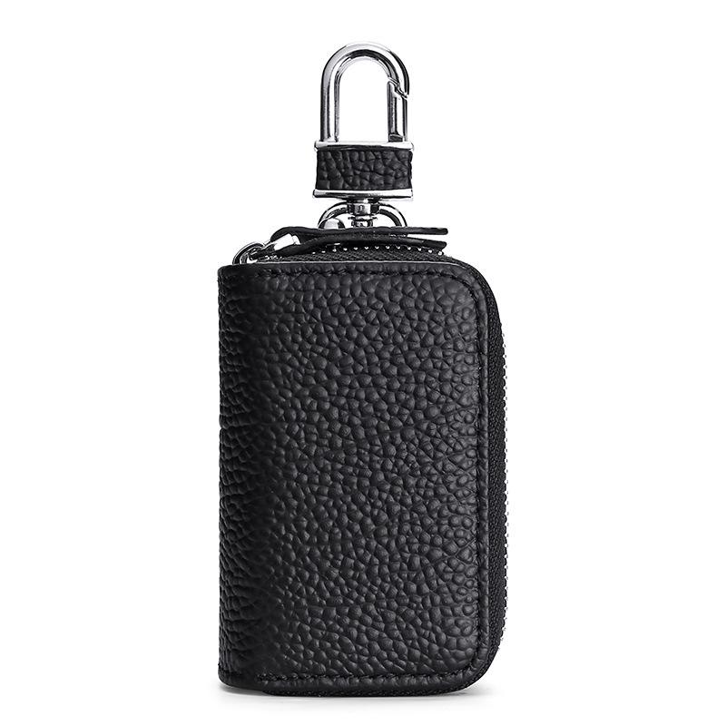 General Motors Multifunctional Leather Car Key Case with Dual Zippers