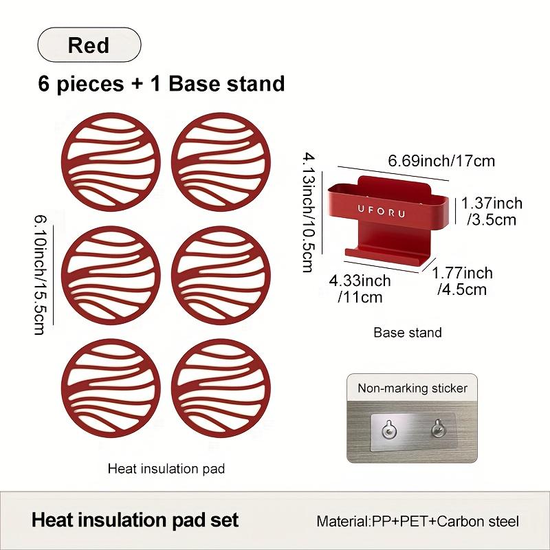 

Премиальный двухслойный термостойкий плейсмат, для домашнего использования на обеденном столе, подходит для тарелок, мисок, для сервировки блюд, кухонные аксессуары красный