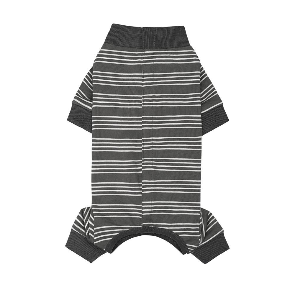 Polyester Puppy Stripes Jumpsuits Four-legged Dog Pajamas Durable Pet Dog Clothes  Autum