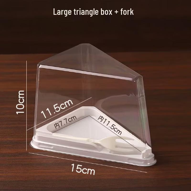 Disposable Triangular Cake Slice Packaging Box Set