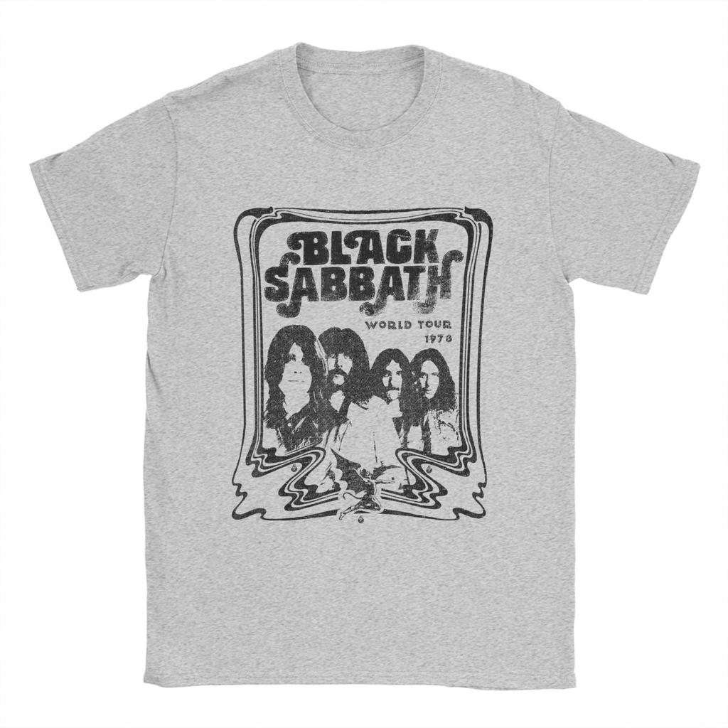 Vintage Black Cool Sabbaths T-Shirt for Men Crew Neck 100% Cotton T Shirt Short Sleeve Tee Shirt Original Clothing