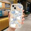 Custodia carina trasparente con onde ricce per iPhone 12 11 13 14 Pro Max 7 8 Plus X Xr Xs Se 2022 2020 Bumper antiurto Estetico