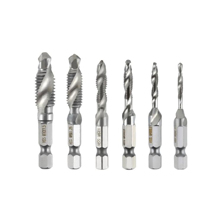 

Spirals Threading Tool 1/4Inch Hexagonal Shank Screw Thread Tap Tool Spirals Flute Tap Manufacturing Workshops срібний