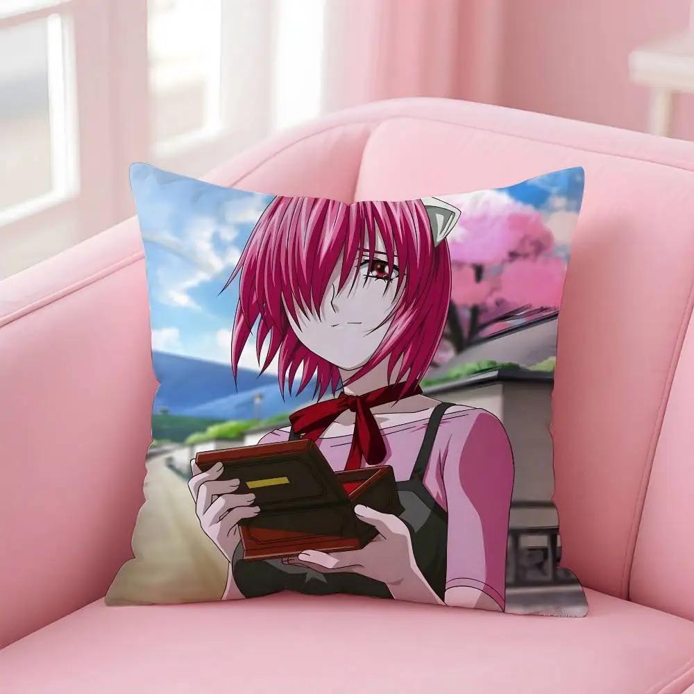 Anime E-Elfen L-Lied Pillow Case Custom Printed Brushed Fleece Pillow, Baby Skin-Touch, Eco-Friendly Dye-Sublimation Cushion For