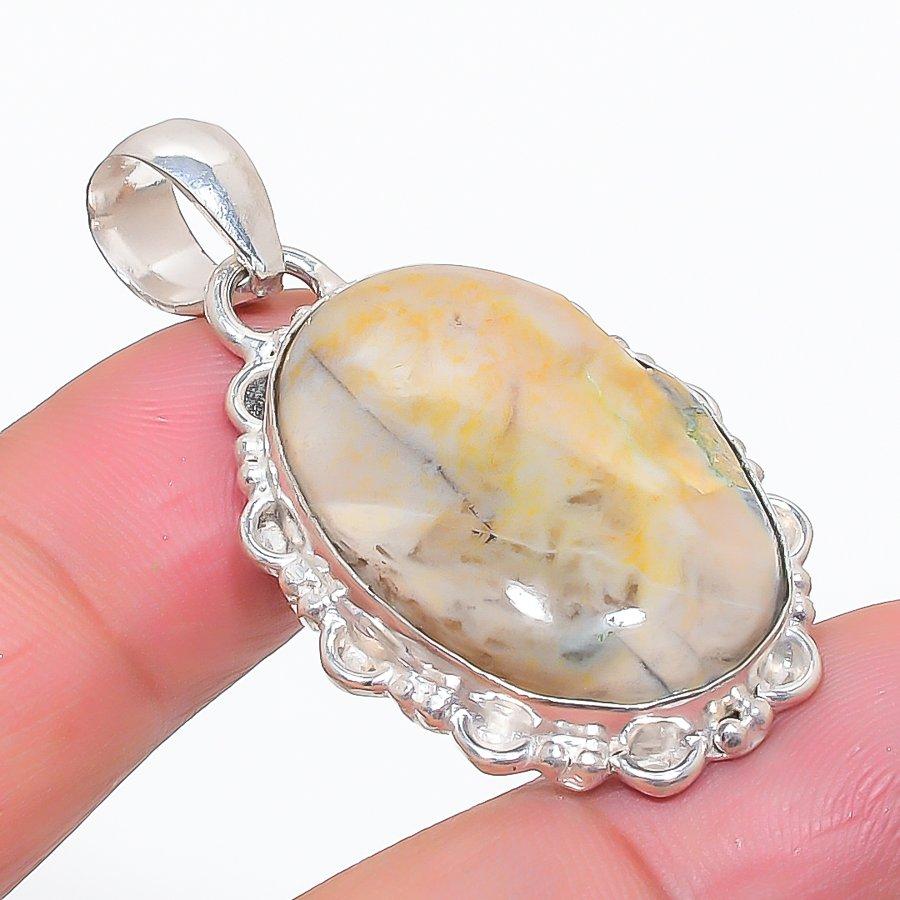 

Natural Russian Dendritic 925 Sterling Silver Jewelry Pendant 1.77 z2Y36