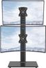 New Triadyn DuoBase Vertical Desk Stand for Two Monitors 14-32" Ergonomic Adjustable Swivel TRD-BLK-2STV-14"-32"