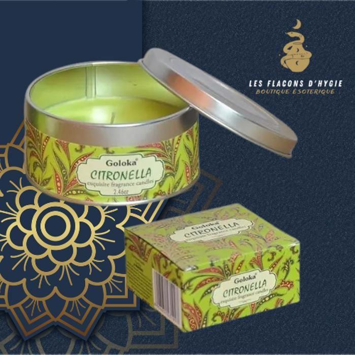 Bougie - Goloka - Citronnelle - Cire De Soja - Boîte En Etain - Ambiance Contemporaine