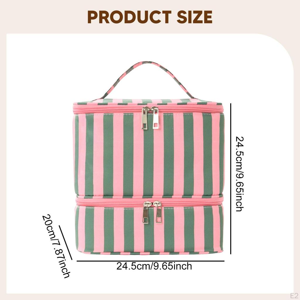 Nail Polish Carrying Case Double Layer Bag Makeup Organizer Manicure Tools Holder Cosmetic Gel