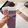 Women's Fall Diamond Solid Color Precollage Style All Purpose Mid Tube Cotton Socks