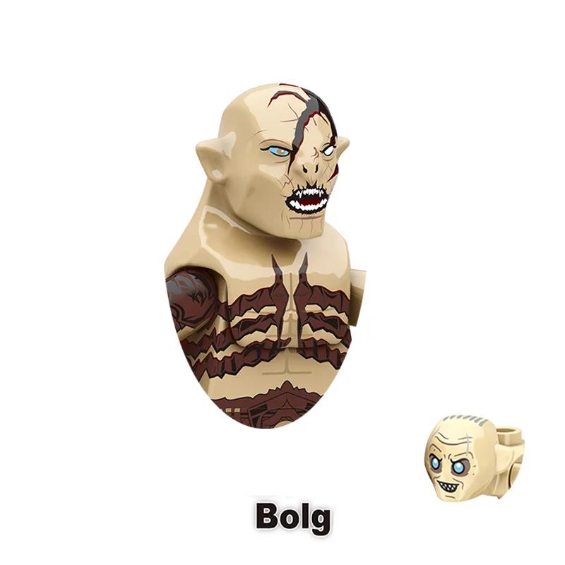 Kids Toys Medieval Film Figures Series Goblin Orcs Uruk-hai Sauron Assembly Model Small Particles Building Blocks Boys Gifts