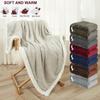 Luxurious Sherpa Flannel Fleece Blanket Soft Plush Warm Thickened Comfort