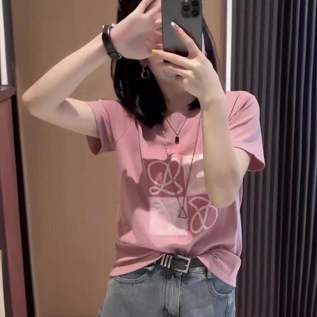 Stylish Slim Fit Pure Cotton Round Neck T-Shirt, Long-Sleeved, New Summer Print