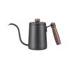 Wood Handle Coffee Pot Stainless Steel 600ml Capacity Gooseneck Spout Tea Kettle Black