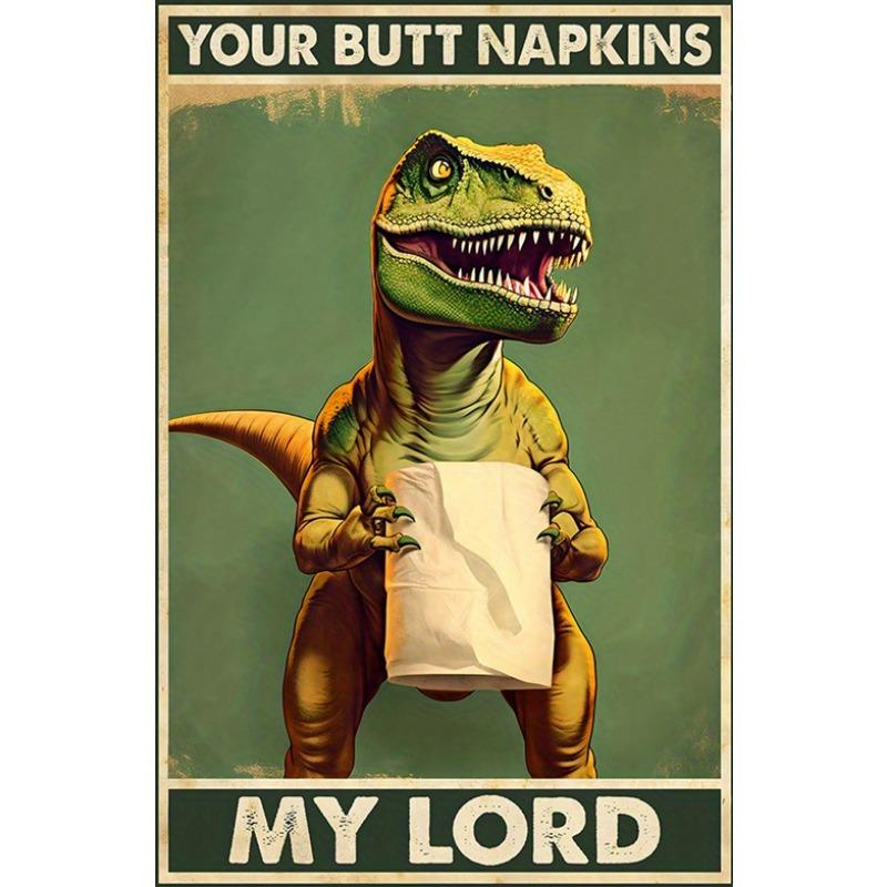 Funny T-Rex Bathroom Wall Decor Poster Perfect Dinosaur Canvas Prints for Bathroom Wall Art Home Decor Paintings