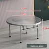 Stainless Steel Round Table with Built-in Folding Turntable for Home, Restaurant, or Hotel.
