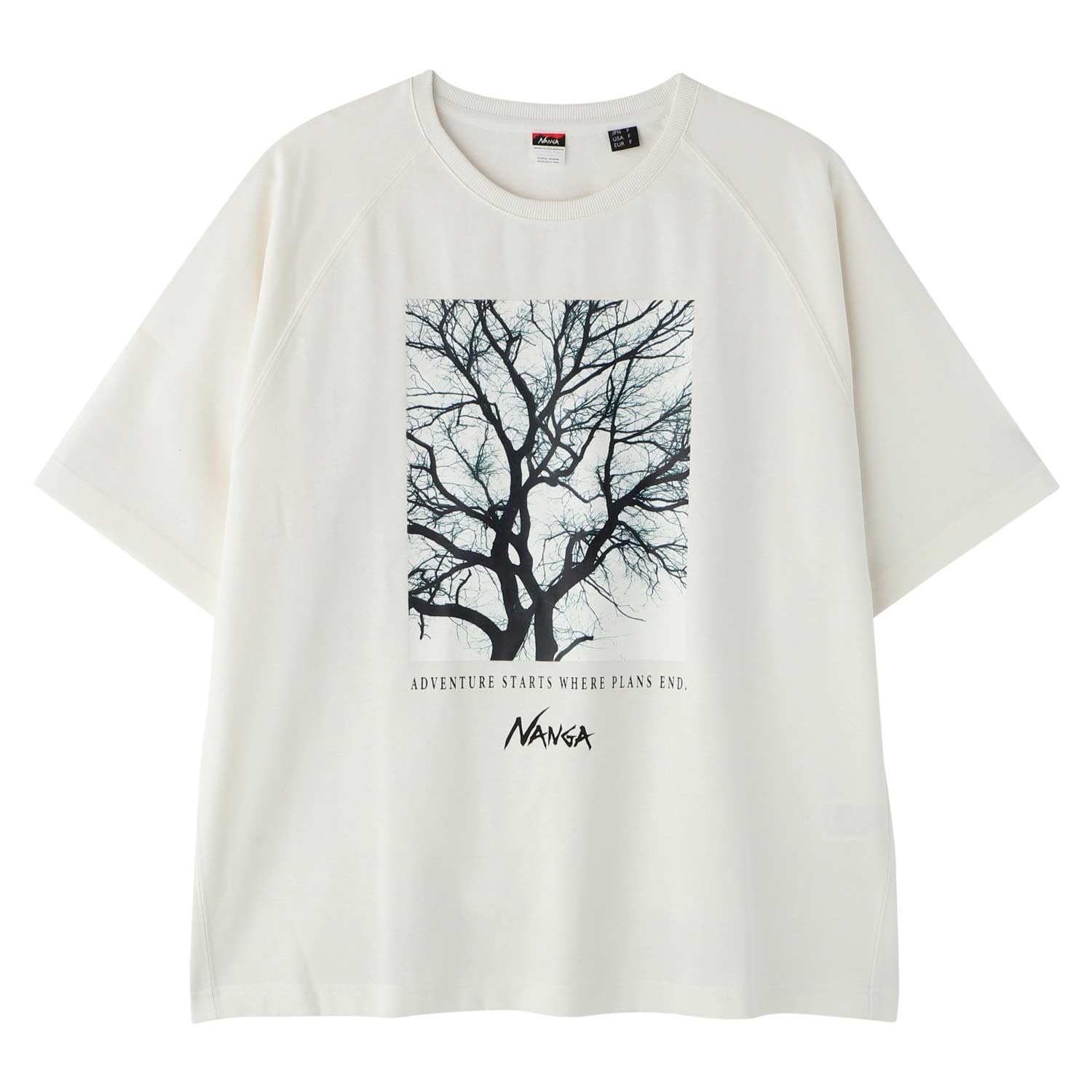 

NANGA ECO HYBRID STAY TEE Short Sleeve White T-Shirt, (WHT)