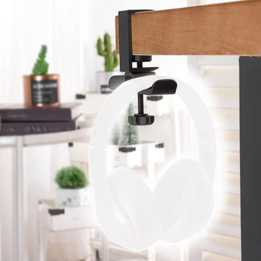 Under Desk Headphone Stand Double Hook Headset Rack Holder Earphone Bracket Hanger  For Under Desk
