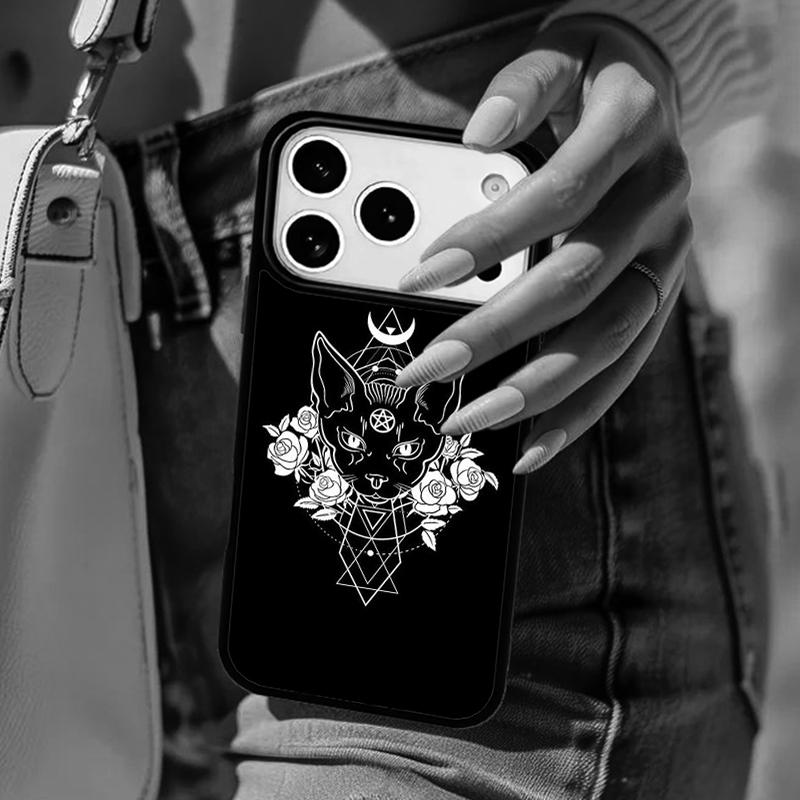 Witch and cat Colorful Cute Phone Case For iPhone 17 Air 14 15 13 12 Max Cover For Apple 16e 11 Pro Max Plus Coque