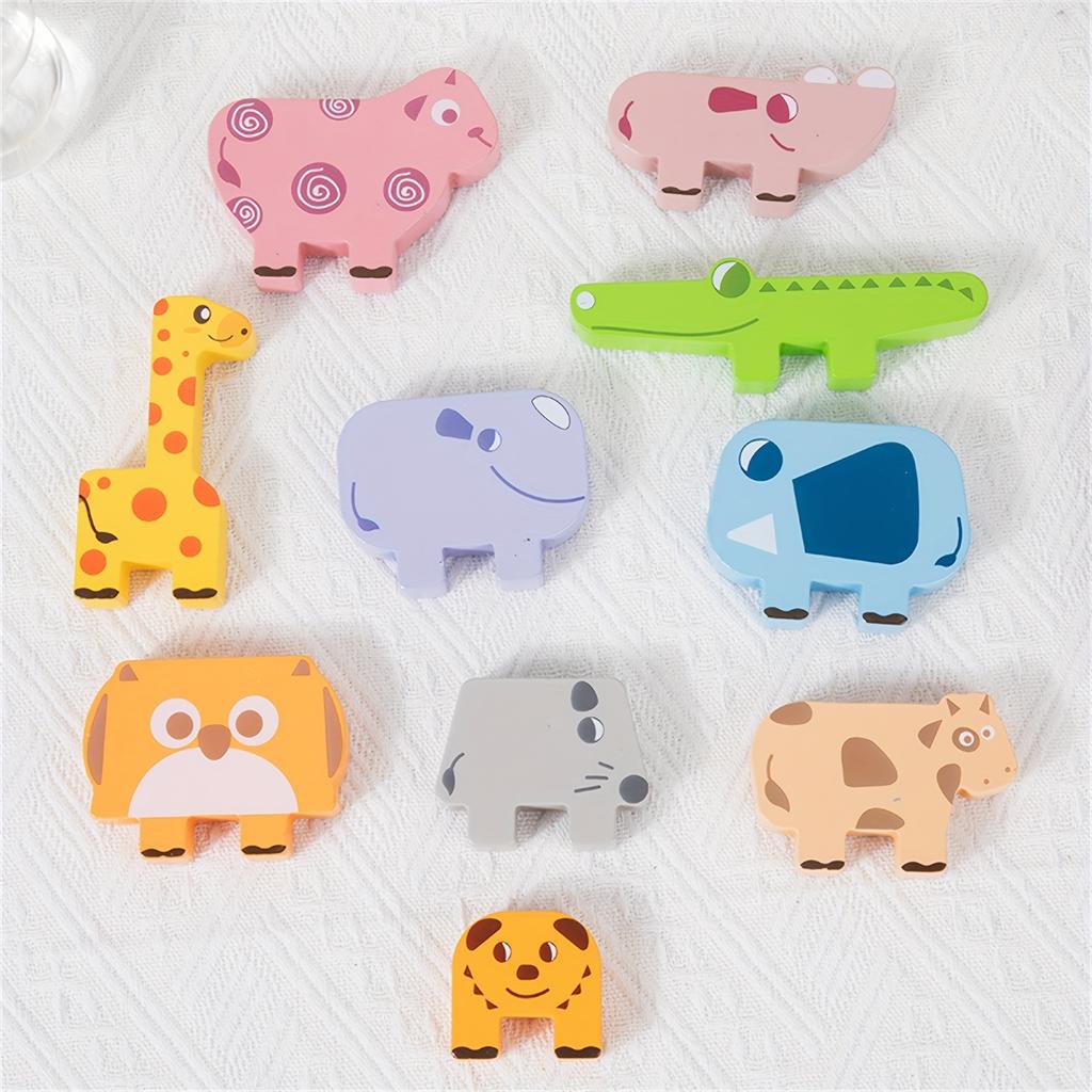 Wooden Forest Animals Balance Stacked High, Educational Toys, Balance Building Block Toys, Train Children's Hand Eye Coordination