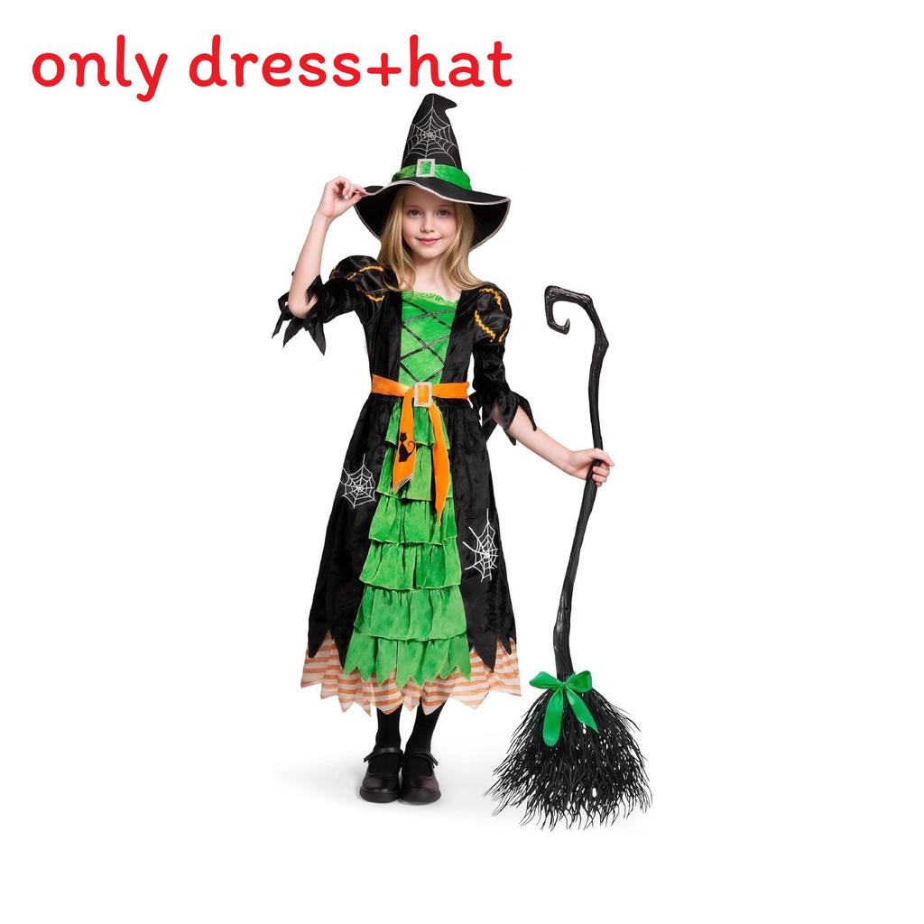 Game Themed Girl Witch Costume Set With Mesh Fabric For Childrens Cosplay Fun