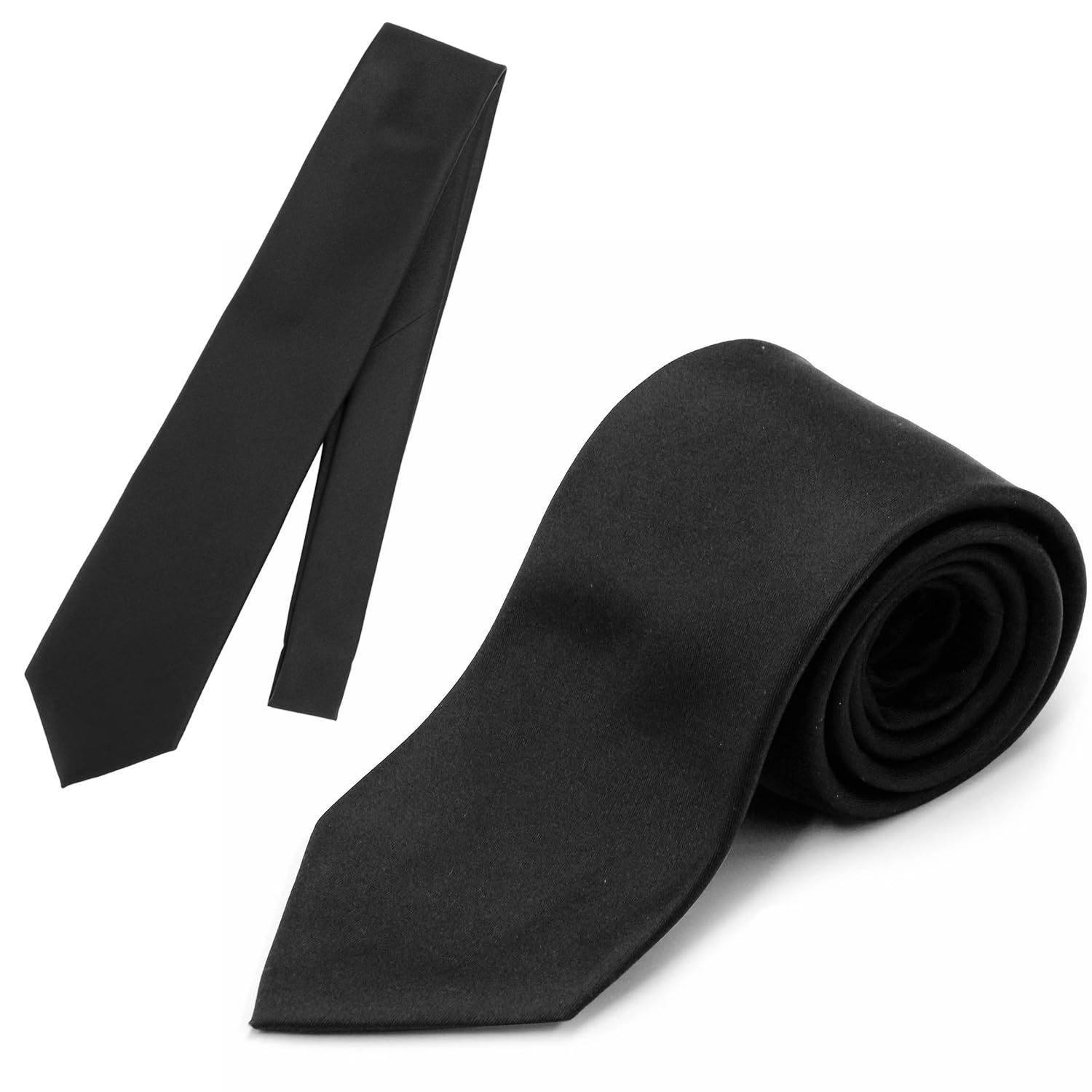 

[SOMOTO] Men s Black Tie, Designed by Funeral Professionals, for Funerals, Weddings, and Other Formal Occasions. Plain, Matte Finish. Suitable for