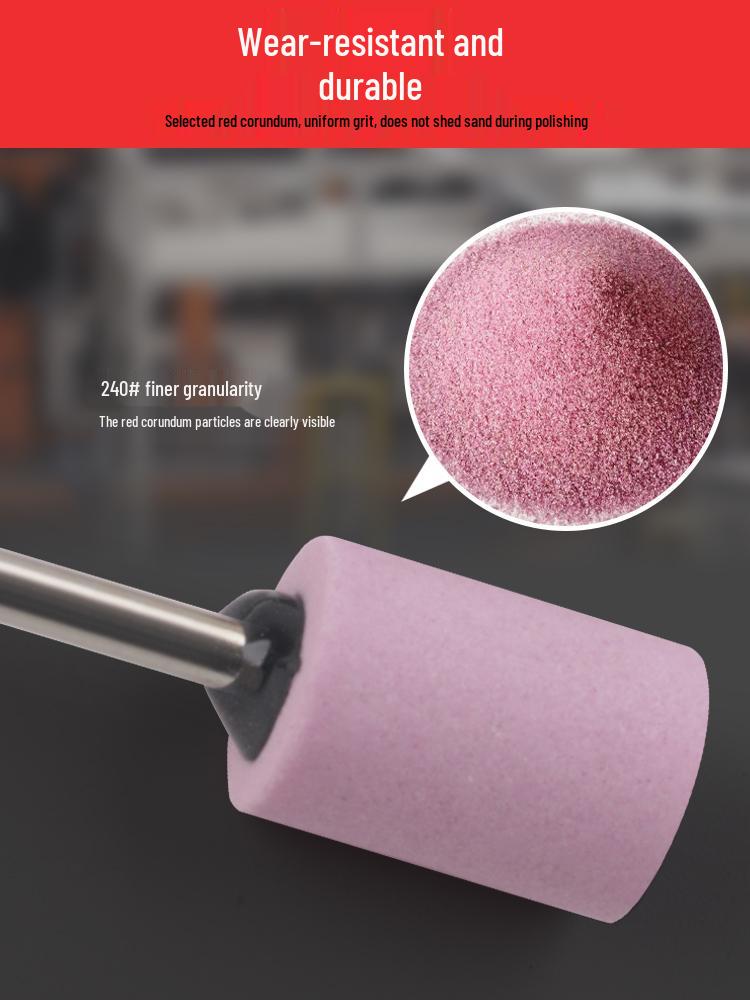 240# 3mm Fine Ceramic Flint T-Shaped Cylindrical Grinding Head for Electric Sanding