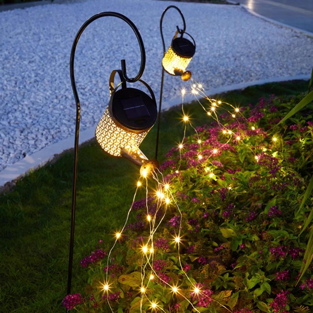 Metal Solar Light Ip65 Waterproof Outdoor Solar Garden Lights Decorative Solar Watering Light Fairy Lamp for Garden Plants
