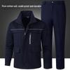 Men's Spring & Autumn Workwear Set, Construction & Welding Safe, Dirt-Resistant, Pure Cotton for Outdoor, Auto Repair & Labor Protection.