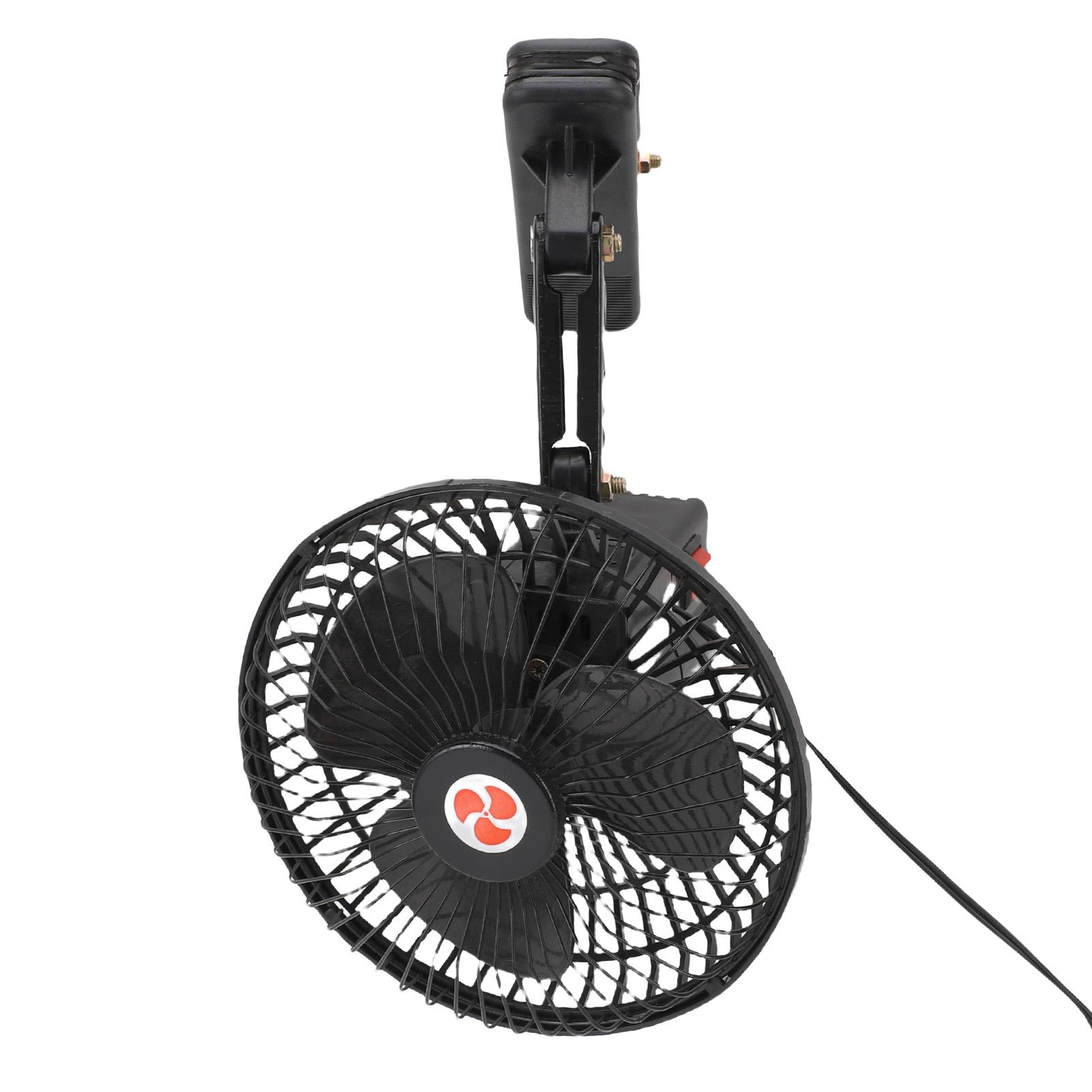 

Car Cooling Fan with Cigar Lighter Portable Heavy Duty Black Metal Fan for Trailers Truck RV Boat Bus SUV DC24V