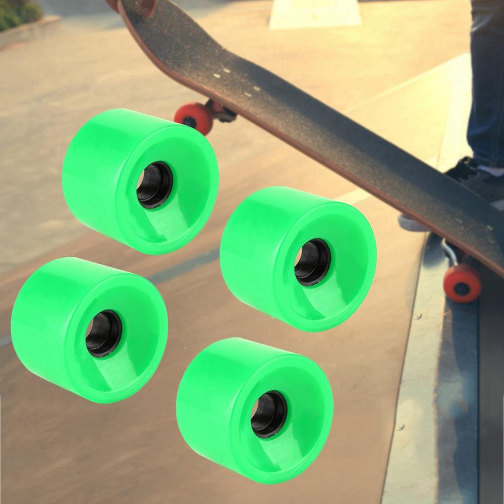 PUENTE Set 4buc 70*51mm Roti Skateboard PU de Calitate Superioara Roata Long Board (Verde)