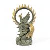 Mythical Bird Figurine with Mist Base AntiqueStyle Statue GoldenHuedToned