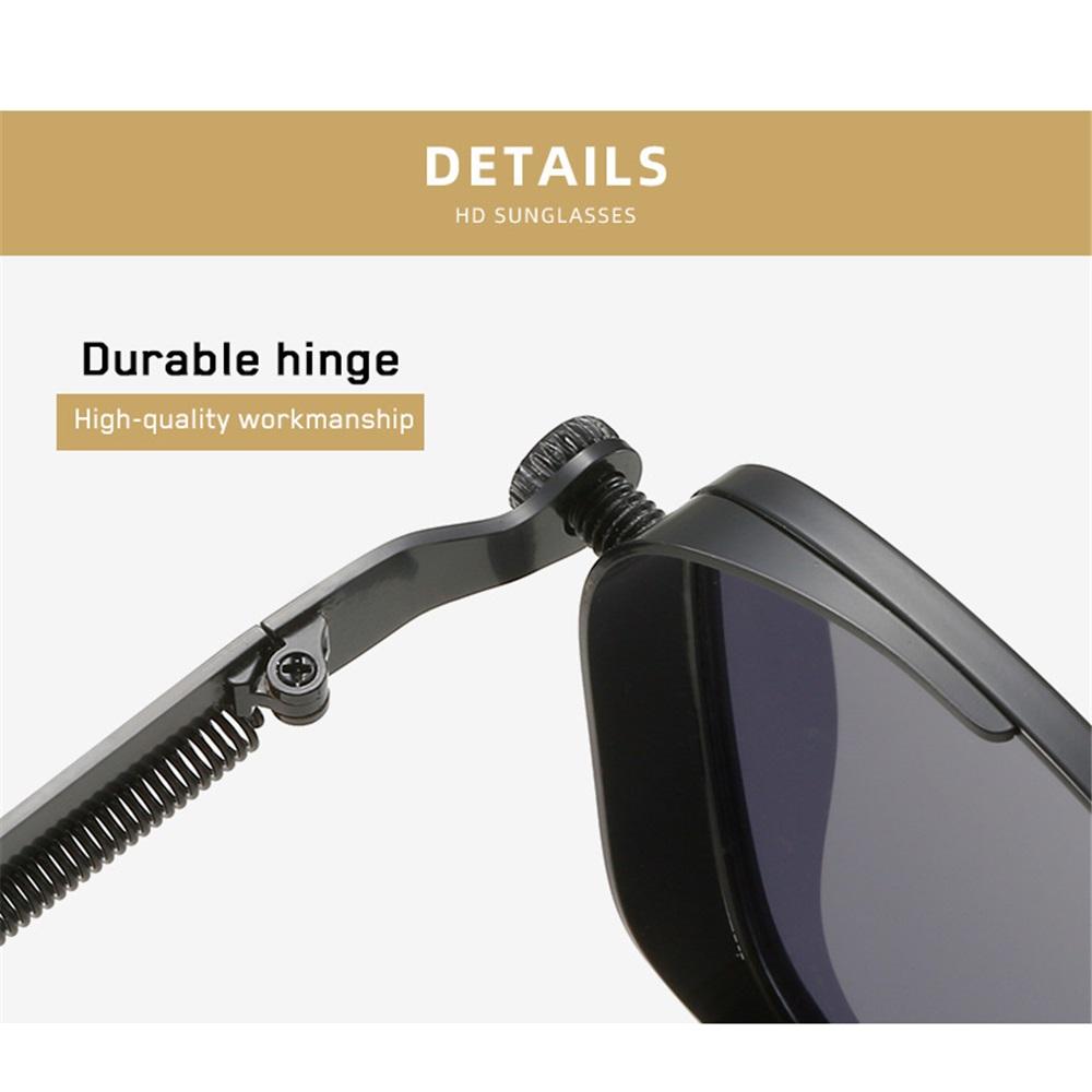 Retro square frame steampunk metal sunglasses personality sunglasses