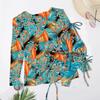 New Print Mesh Sun Protection Three-Piece Bikini Swimwear