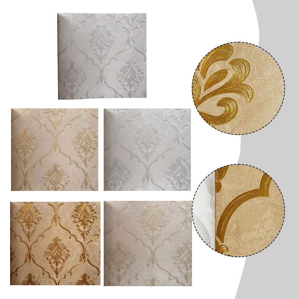 Transform Your Space with Elegant Damask Wallpaper Suitable for Various Settings Including Living Rooms and Offices
